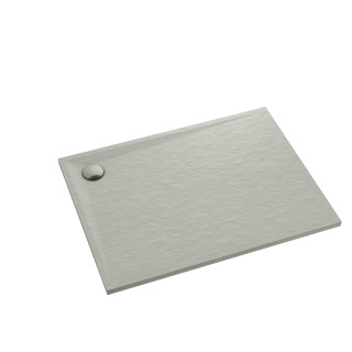 Schedline Brodzik kompozytowy Stabilsound Plus® Libra Cement Stone 90x110x3 cm, prostokątny, Gwarancja 15 lat